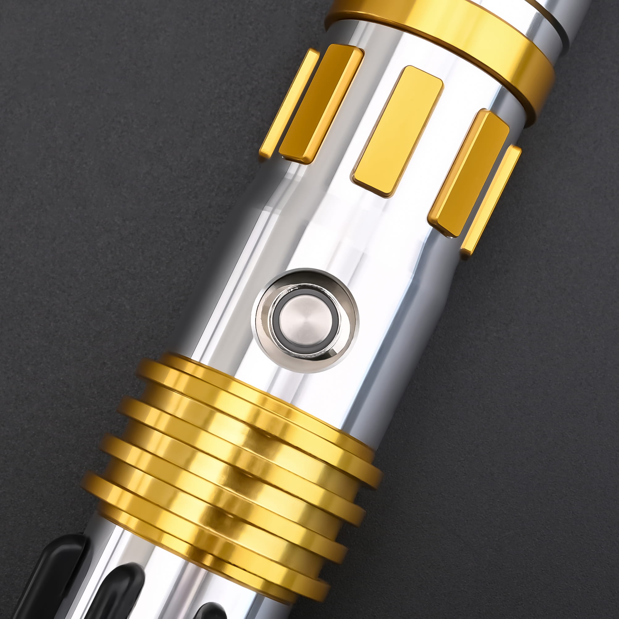 Mace Windu Lightsaber SE – Purple Neopixel & RGB 4 Mace Windu SE hilt detail in 6063 aluminium