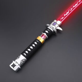 Dark Katana Lightsaber With Exposed Kyber core - Dark Katana Saber