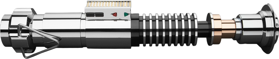Luke Skywalker ROTJ replica lightsaber hilt in 6063 aluminium, chrome and black finish