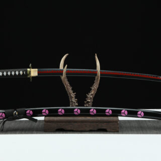 Ultimate One Piece Swords | Premium Anime Katana Replicas 4 shusui replica black blade with red hamon