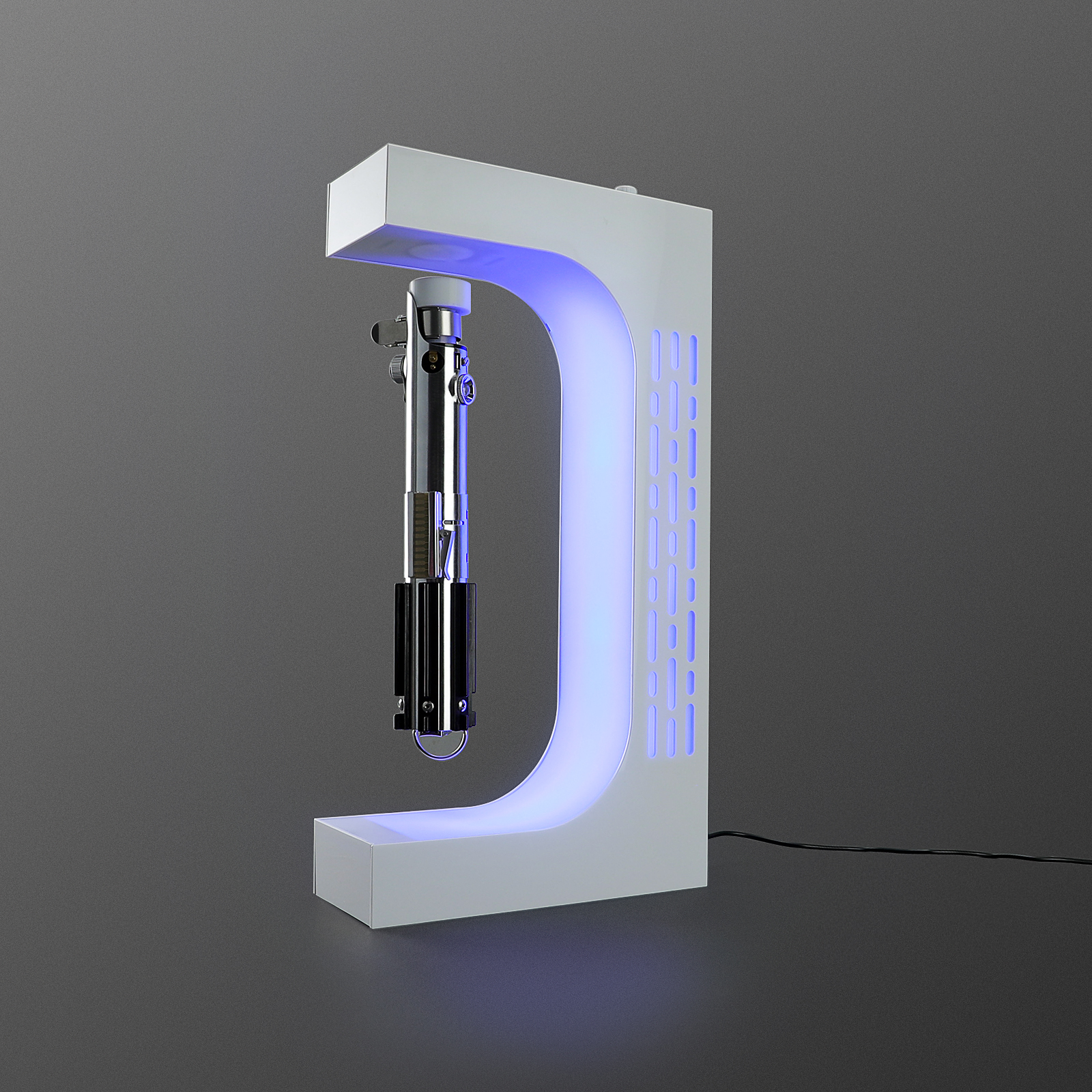 Magnetic Levitation Lightsaber Display Stand 1 Magnetic levitation lightsaber display stand with RGB LED lighting and rotating hilt